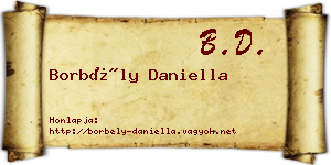 Borbély Daniella névjegykártya